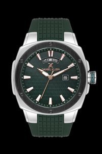 Daniel Klein DK.1.13650-3 Takvimli Yeşil Silikon Kordon Analog Erkek Kol Saati