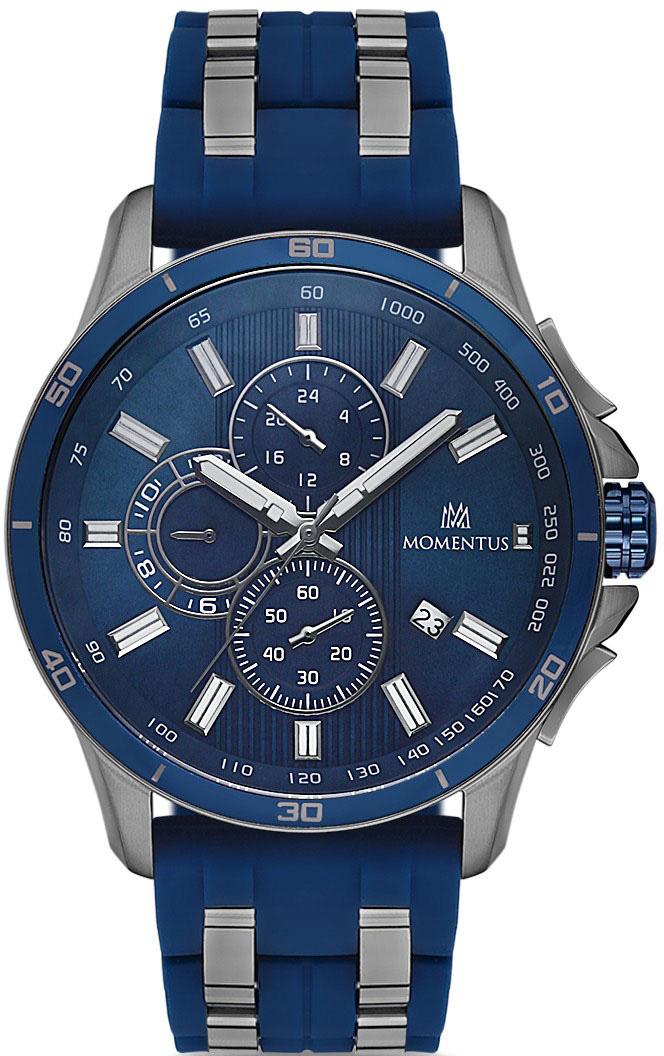 Momentus SC239T-11MN Takvimli 44 mm Lacivert Silikon Kordon Analog Kol Saati
