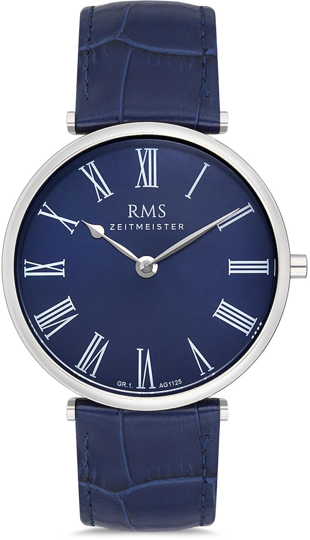 Romanson GR.1.AG1125.07 40 mm Lacivert Deri Kordon Analog Kol Saati