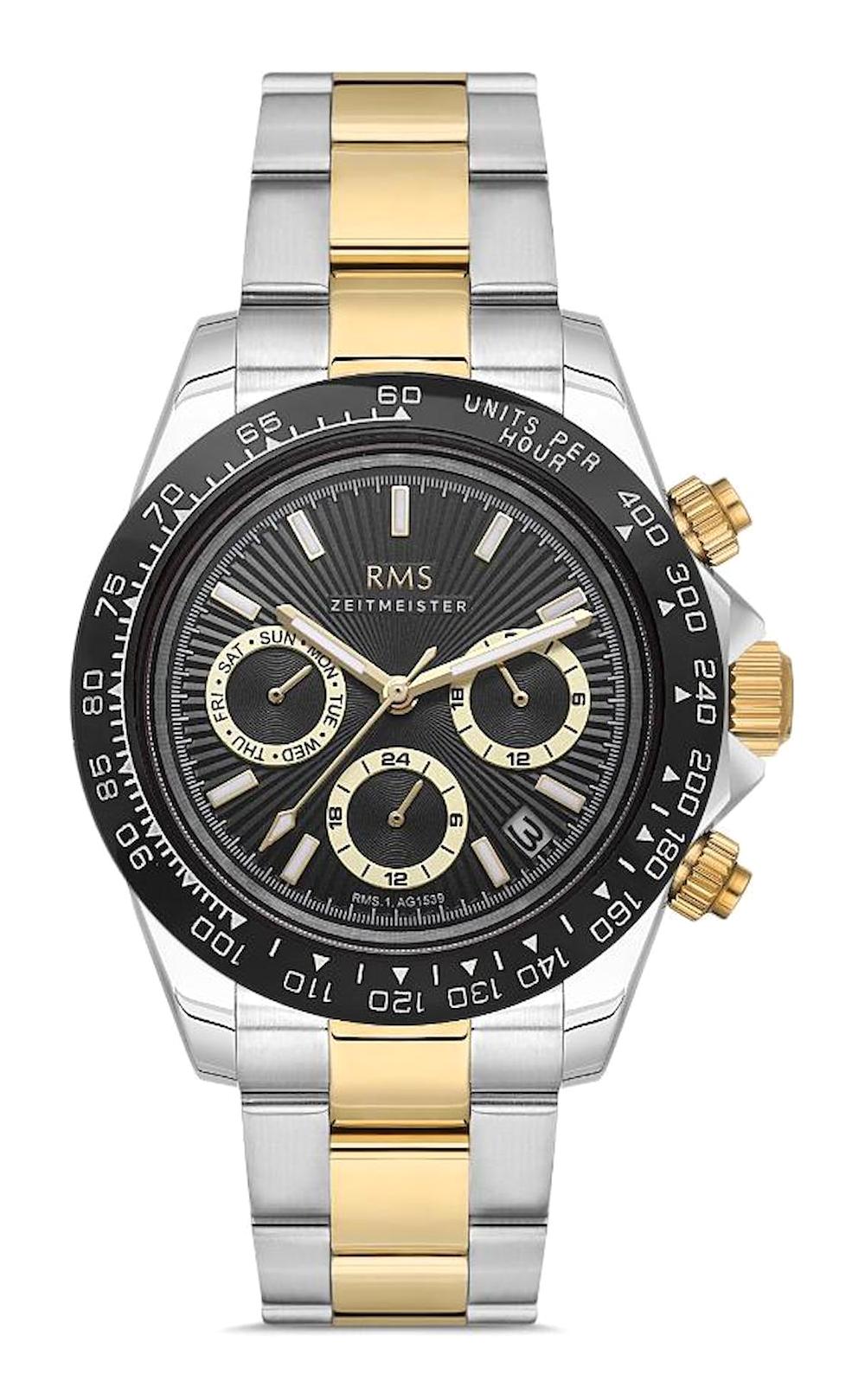 Romanson RMS.1.AG1539.05 Takvimli 40 mm Altın-Çelik Kordon Analog Erkek Kol Saati