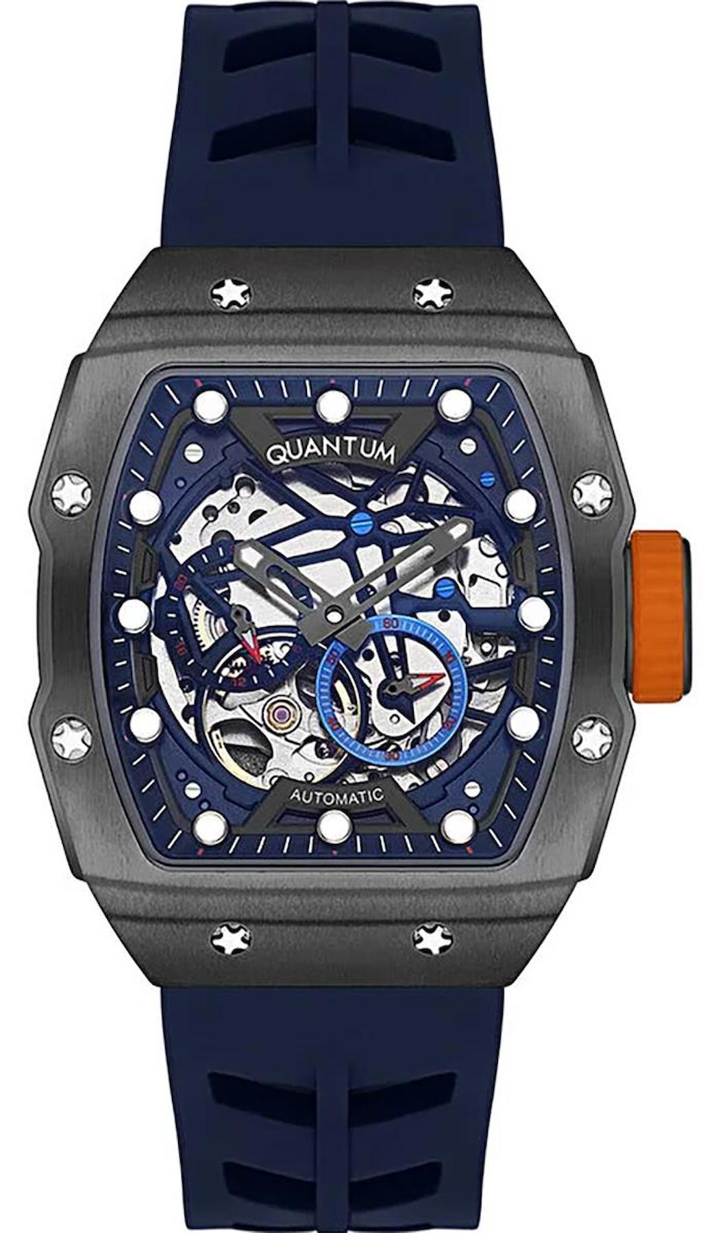 Quantum QMG1098.099 42 mm Lacivert Silikon Kordon Analog Erkek Kol Saati