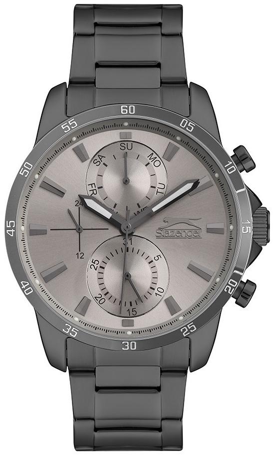 Slazenger SL.09.1986.2.03 Takvimli 45 mm Siyah Çelik Kordon Analog Erkek Kol Saati