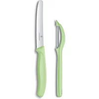 ​​​​Victorinox 6.7116.21L42 Swiss Classic Trend Colors Soyacak ve Domates Bıçak Seti - Yeşil