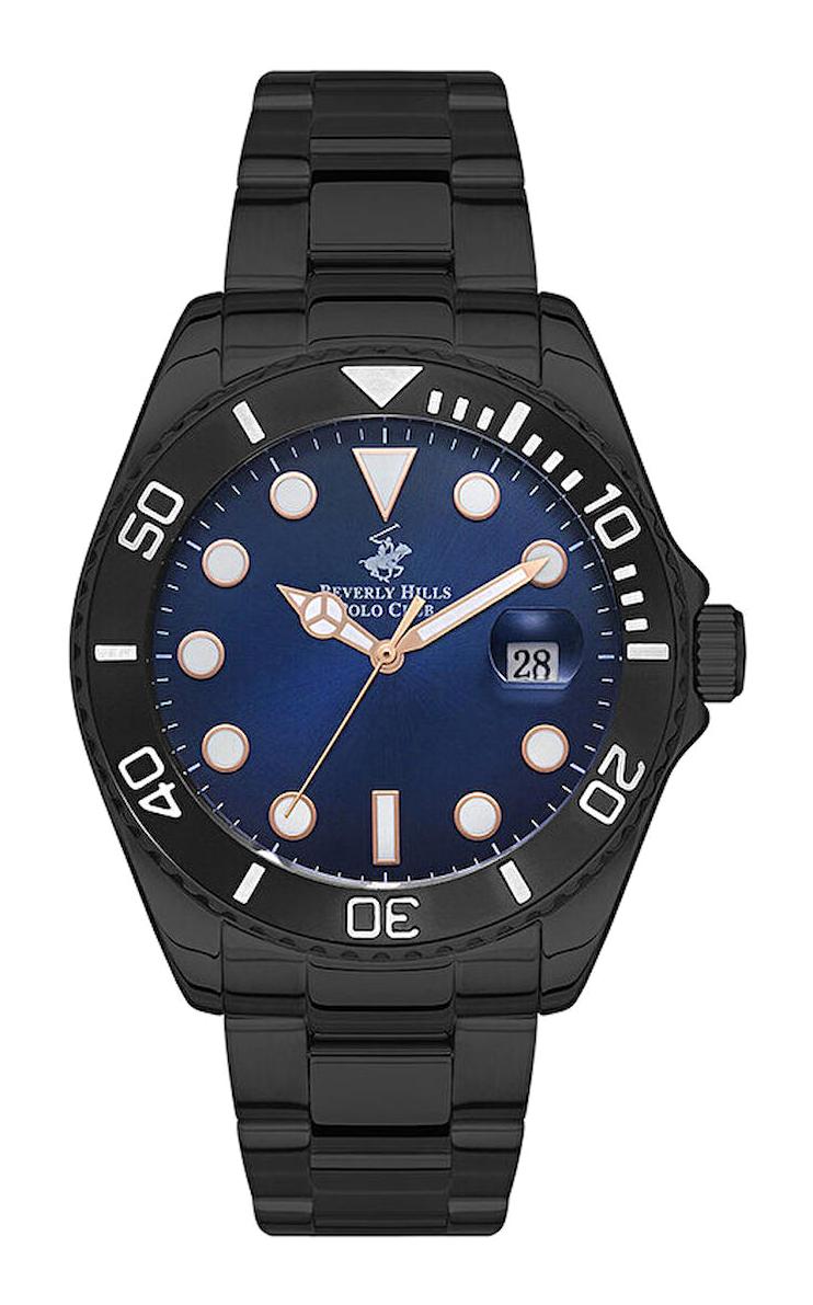 Beverly Hills Polo Club BP3328X690 Takvimli 42 mm Siyah Metal Kordon Analog Erkek Kol Saati