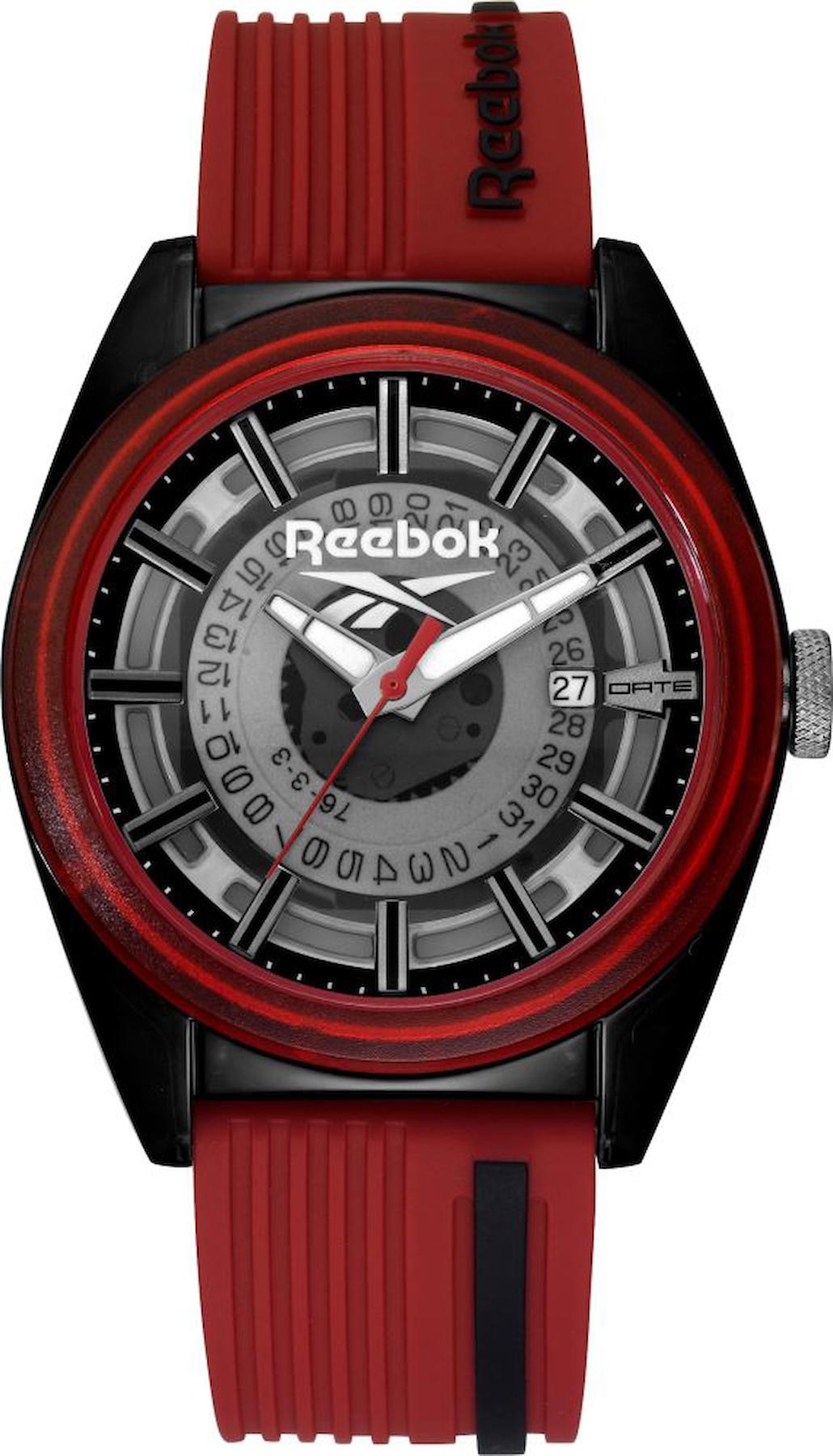 Reebok RV-WAL-G3-PZIR-BA Takvimli 43 mm Kırmızı Silikon Kordon Analog Erkek Kol Saati