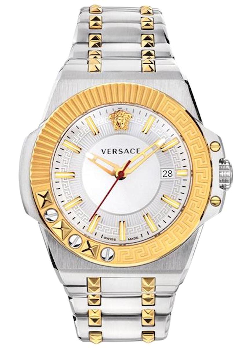 Versace VRSCVEDY00519 Takvimli 45 mm Altın-Çelik Kordon Analog Erkek Kol Saati