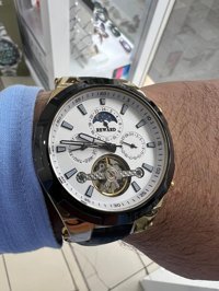 Reward A143124-1 Takvimli 43 mm Siyah Deri Kordon Analog Erkek Kol Saati