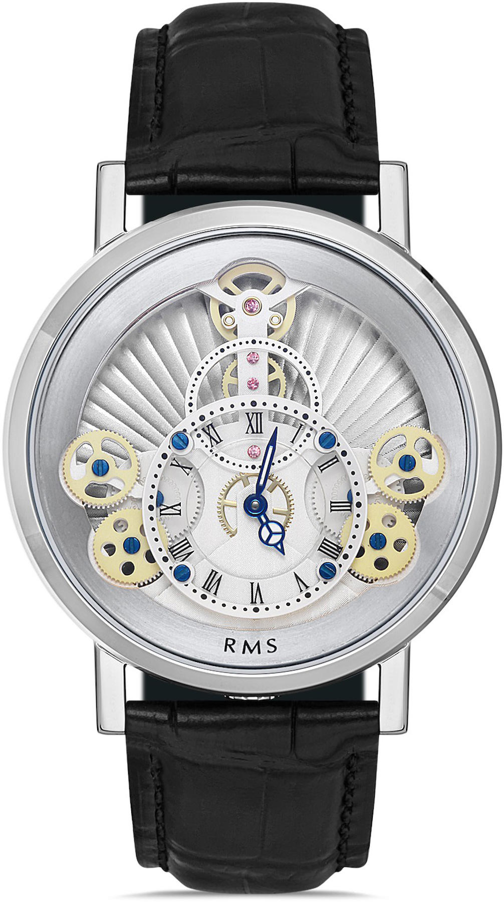 Romanson RMS.1.AG1355.09 41 mm Siyah Deri Kordon Analog Kol Saati