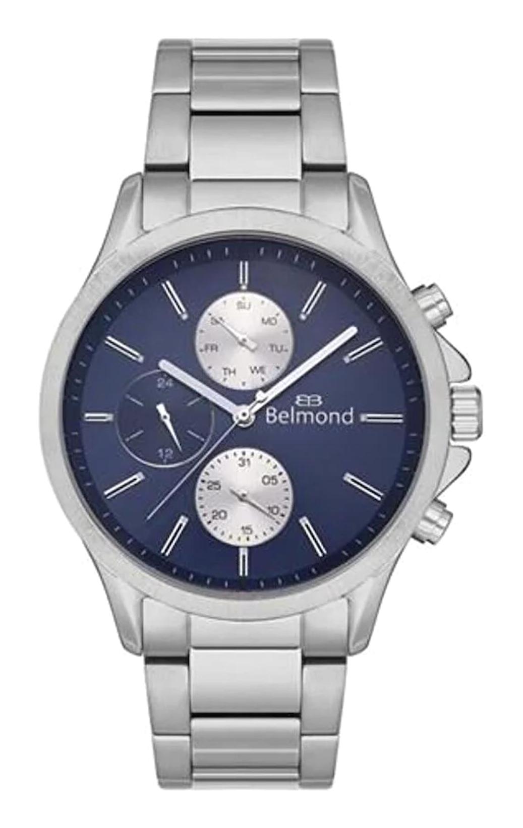 Belmond KNG1104390 Takvimli 44 mm Metal Kordon Analog Kol Saati