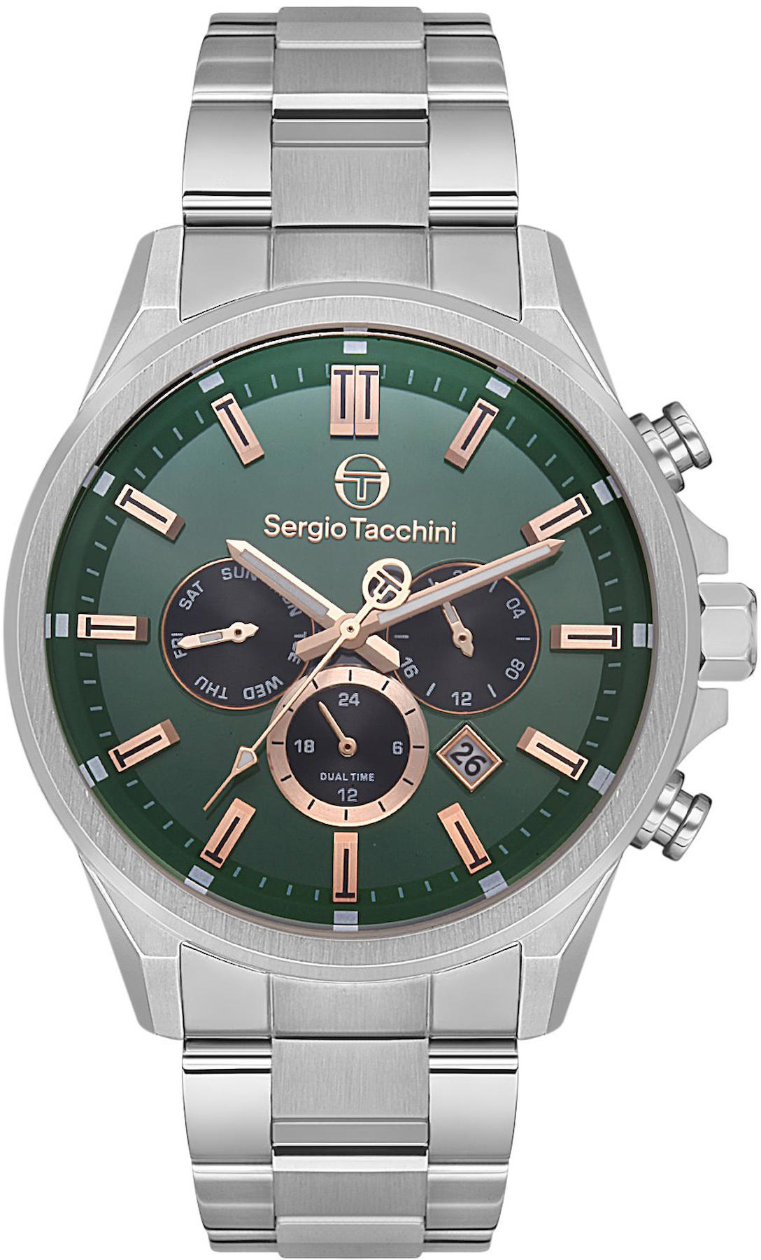 Sergio Tacchini ST.1.10389.4 Takvimli 44 mm Çelik Kordon Analog Kol Saati