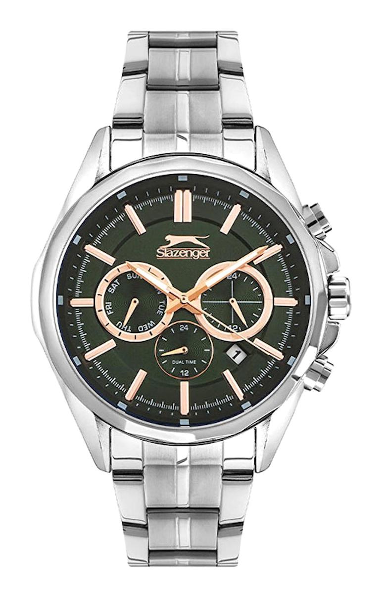 Slazenger SL.09.1898.2.05 Takvimli 44 mm Çelik Kordon Analog Erkek Kol Saati
