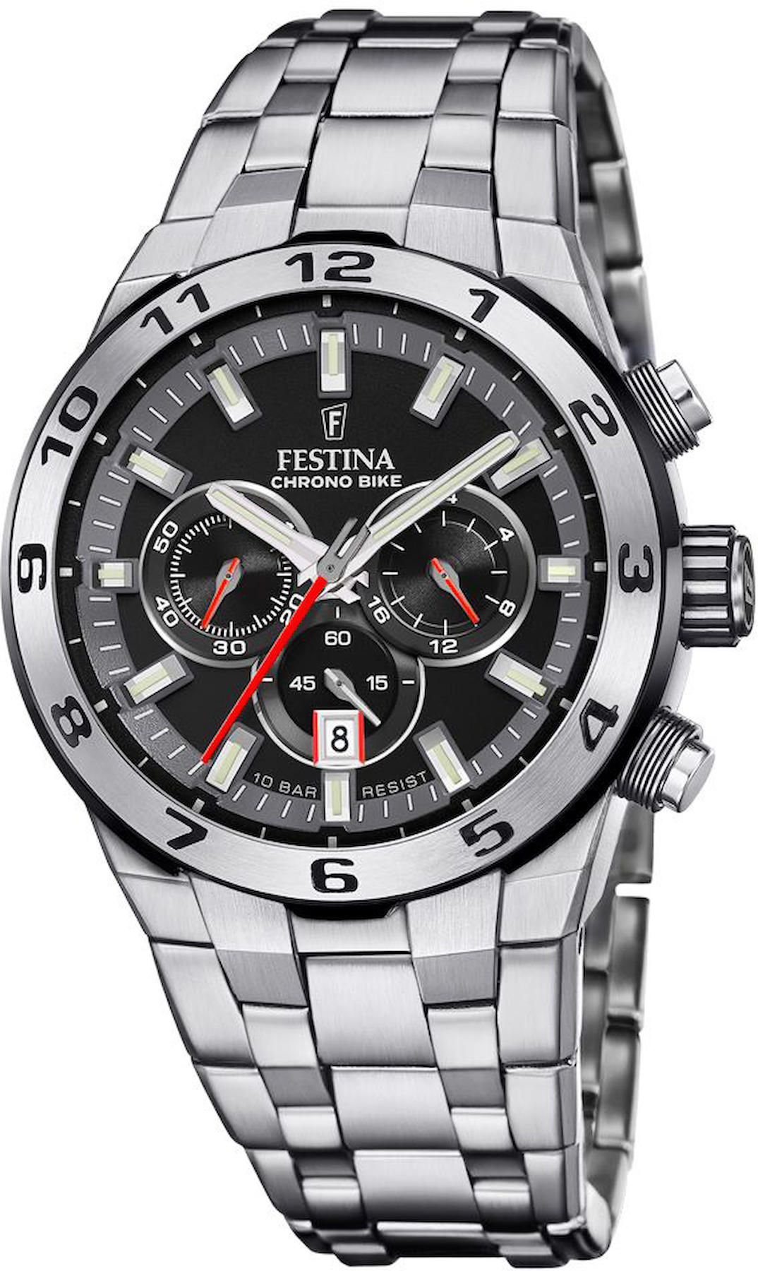 Festina F20670-6 Takvimli 44 mm Çelik Kordon Analog Kol Saati