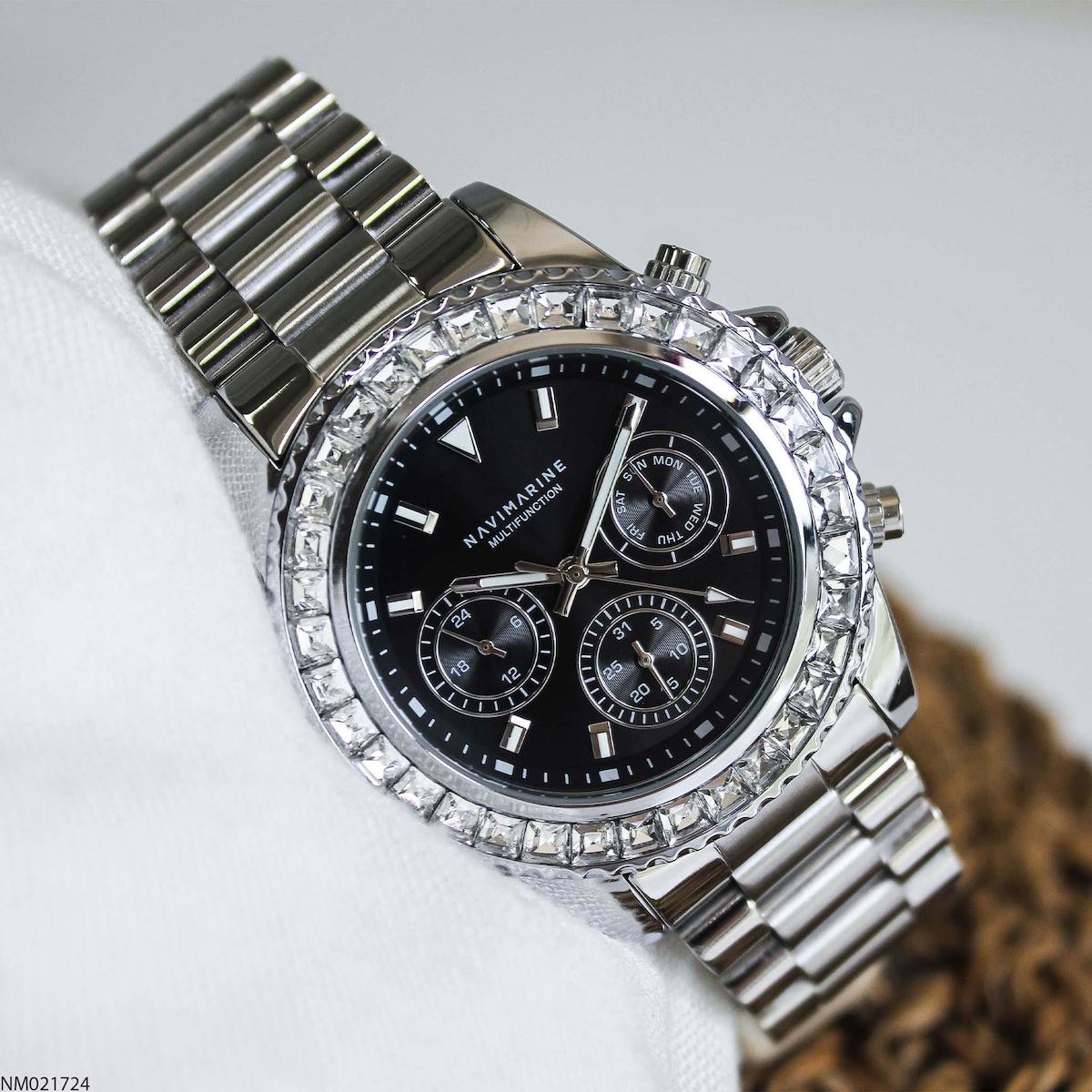 Navimarine NM021724 Takvimli 45 mm Çelik Kordon Analog Erkek Kol Saati