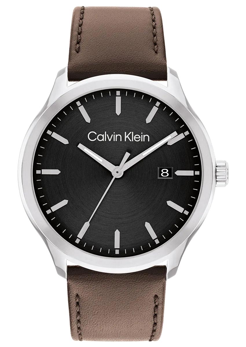 Calvin Klein CK25200354 Takvimli 43 mm Kahverengi Deri Kordon Analog Erkek Kol Saati