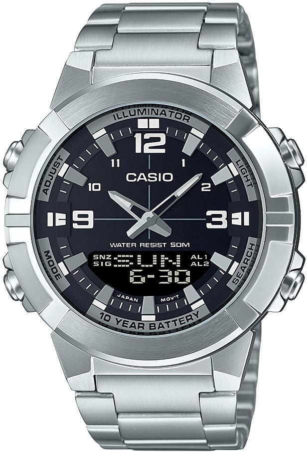 Casio AMW-870D-1AVDF Takvimli 44 mm Çelik Kordon Analog Erkek Kol Saati