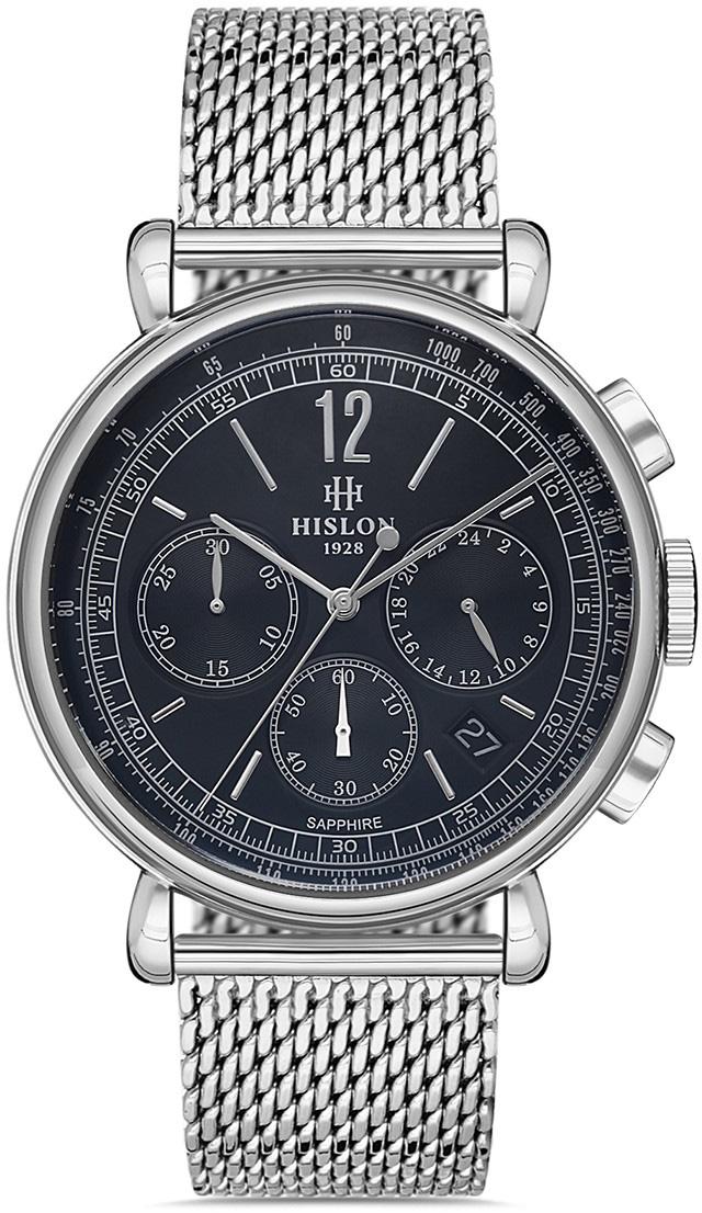 Hislon MS100S-04SS Pusulalı Takvimli 44 mm Çelik Kordon Analog Kol Saati