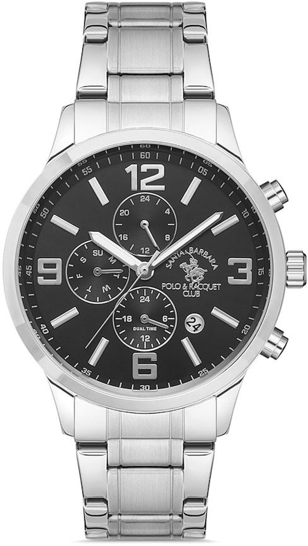 Santa Barbara Polo & Racquet Club SB.1.10280.1 Takvimli 42 mm Çelik Kordon Analog Kol Saati