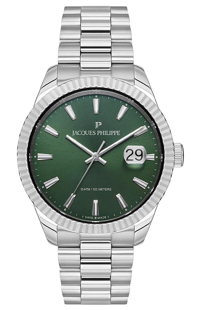 Jacques Philippe JPQGS2313X6 Takvimli 41 mm Çelik Kordon Analog Erkek Kol Saati