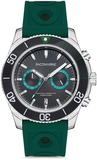 Pacomarine PM.19901.03 Takvimli 44 mm Yeşil Silikon Kordon Analog Kol Saati