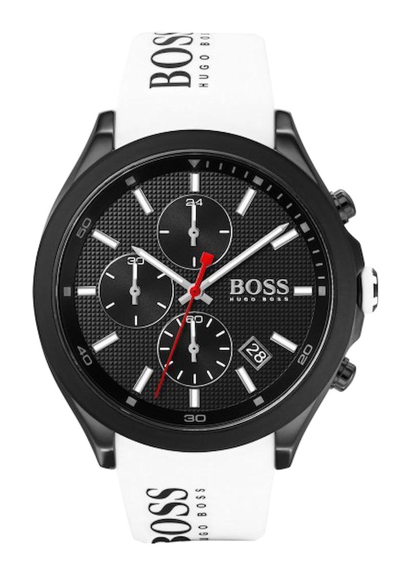 Hugo Boss HB1513718 Pusulalı Takvimli 44 mm Beyaz Silikon Kordon Analog Erkek Kol Saati
