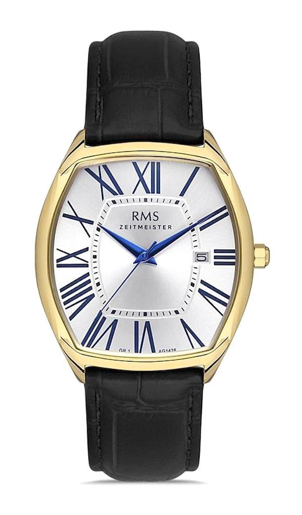Romanson GR.1.AG1429.03 Takvimli 42 mm Siyah Deri Kordon Analog Erkek Kol Saati