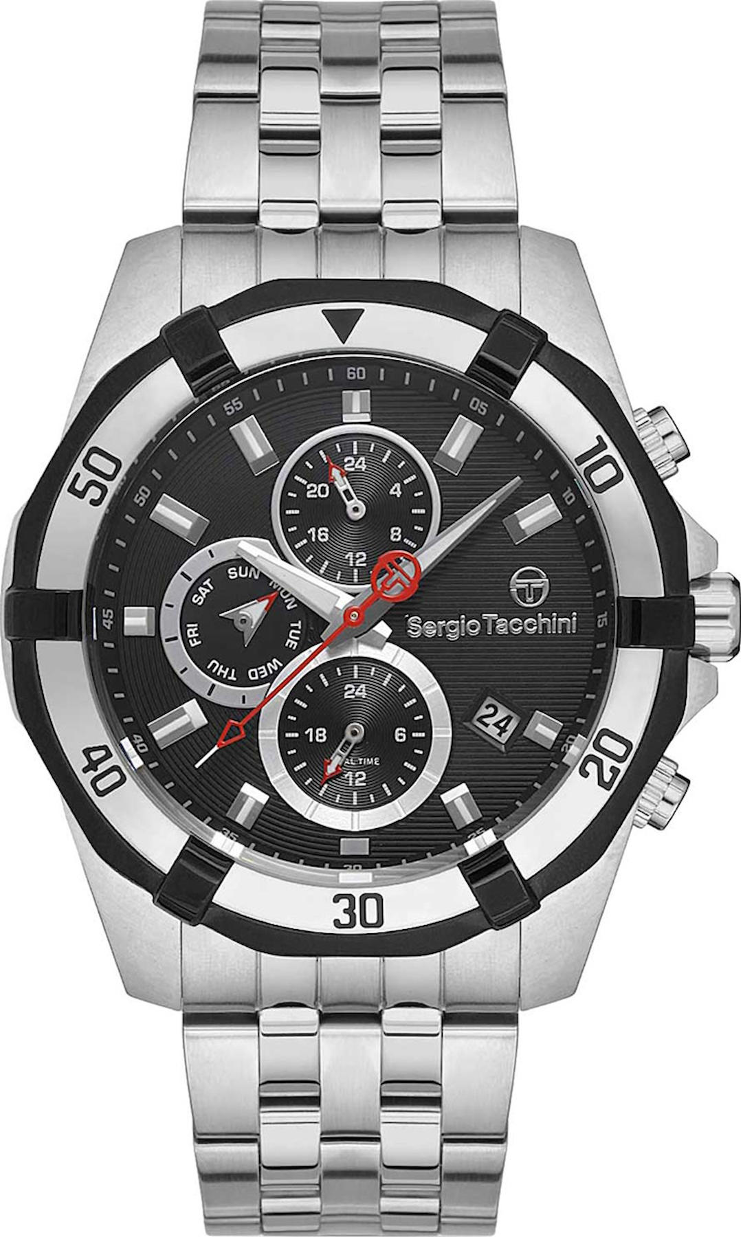 Sergio Tacchini ST.1.10204.1 Takvimli 43 mm Çelik Kordon Analog Kol Saati