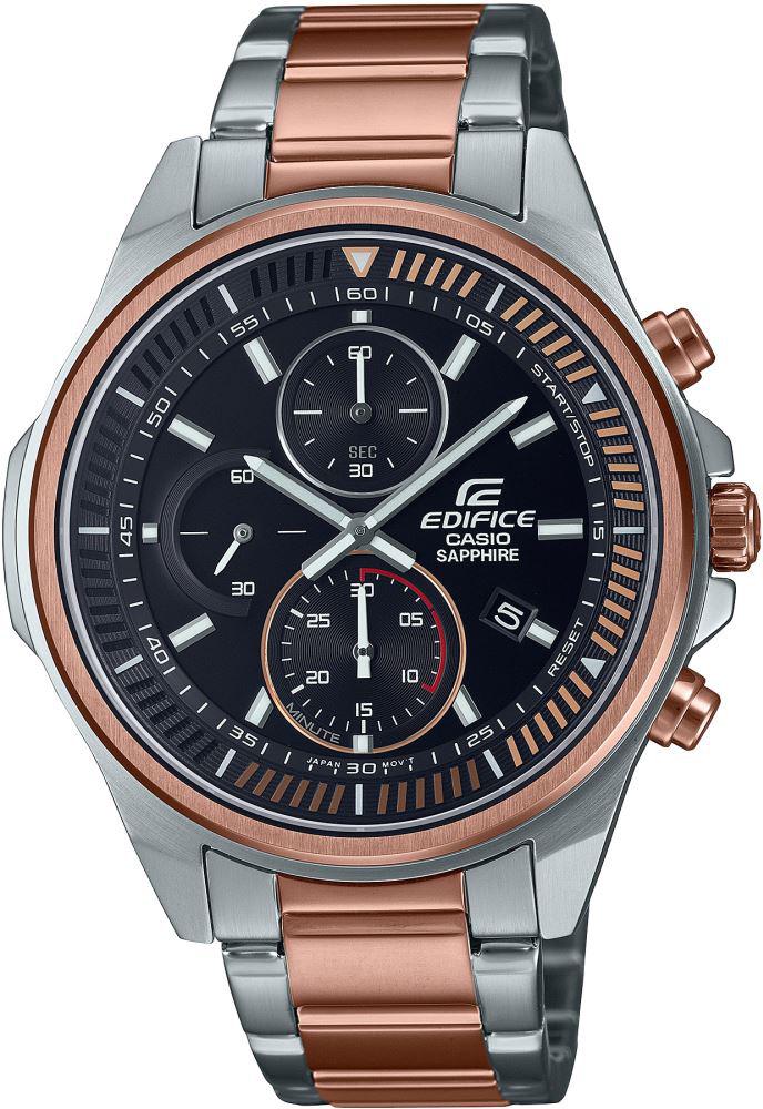 Casio EFR-S572GS-1A Takvimli 44.7 mm Gri-Rose Gold Çelik Kordon Analog Kol Saati