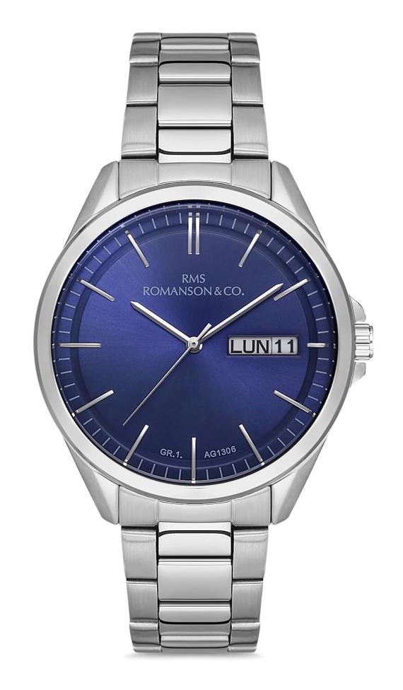Romanson RMS.1.AG1306.14 Takvimli 43 mm Çelik Kordon Analog Erkek Kol Saati
