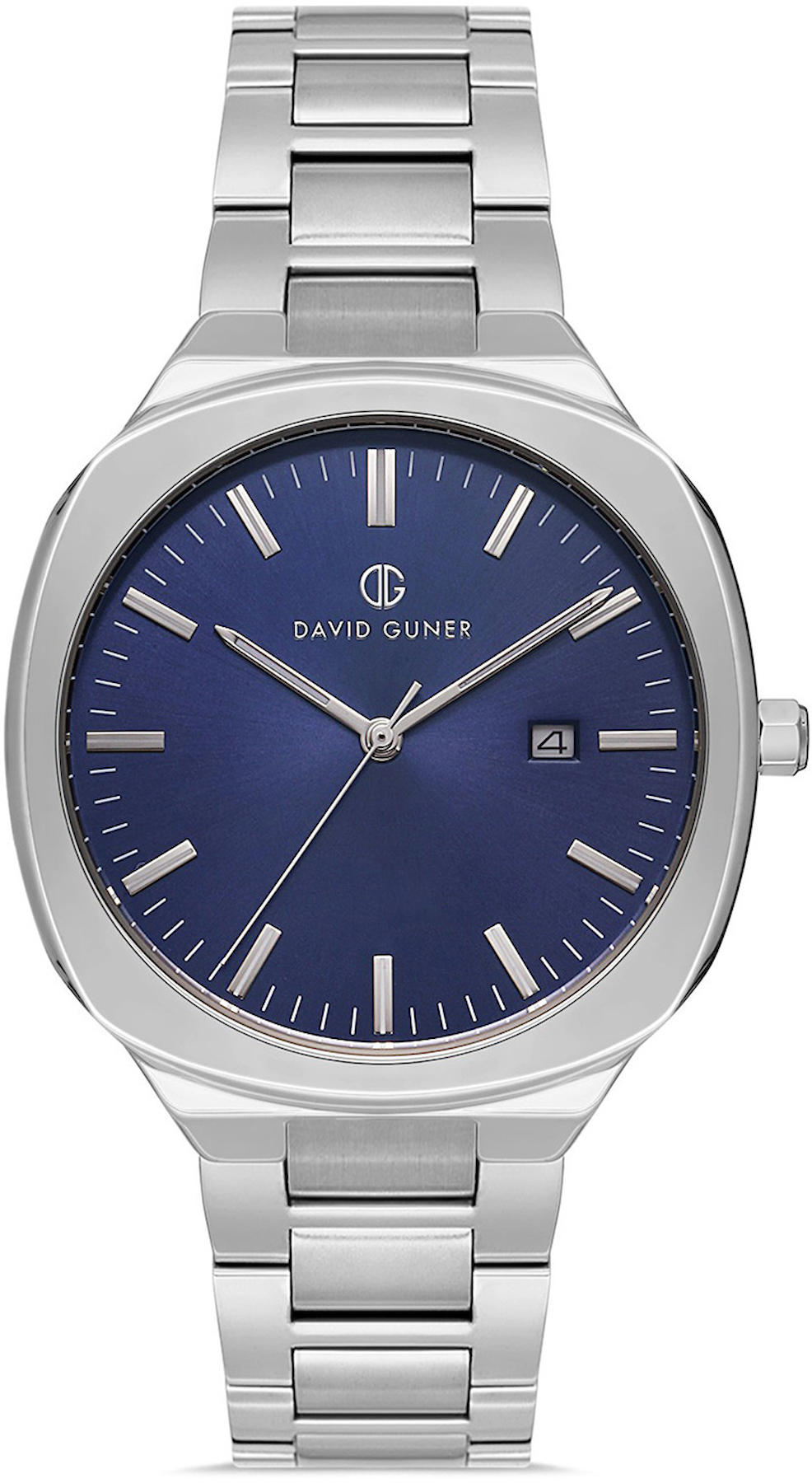 David Guner DG-8413GA-A3 Takvimli 42 mm Çelik Kordon Analog Kol Saati
