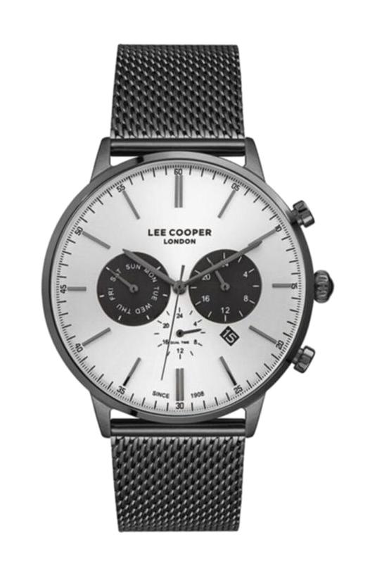 Lee Cooper 7199 030 Takvimli 45 mm Füme Çelik Kordon Analog Erkek Kol Saati