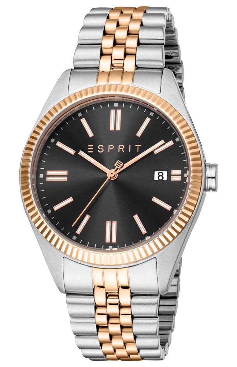 Esprit ES1G365M1065 Takvimli 40 mm Gri-Rose Gold Çelik Kordon Analog Erkek Kol Saati