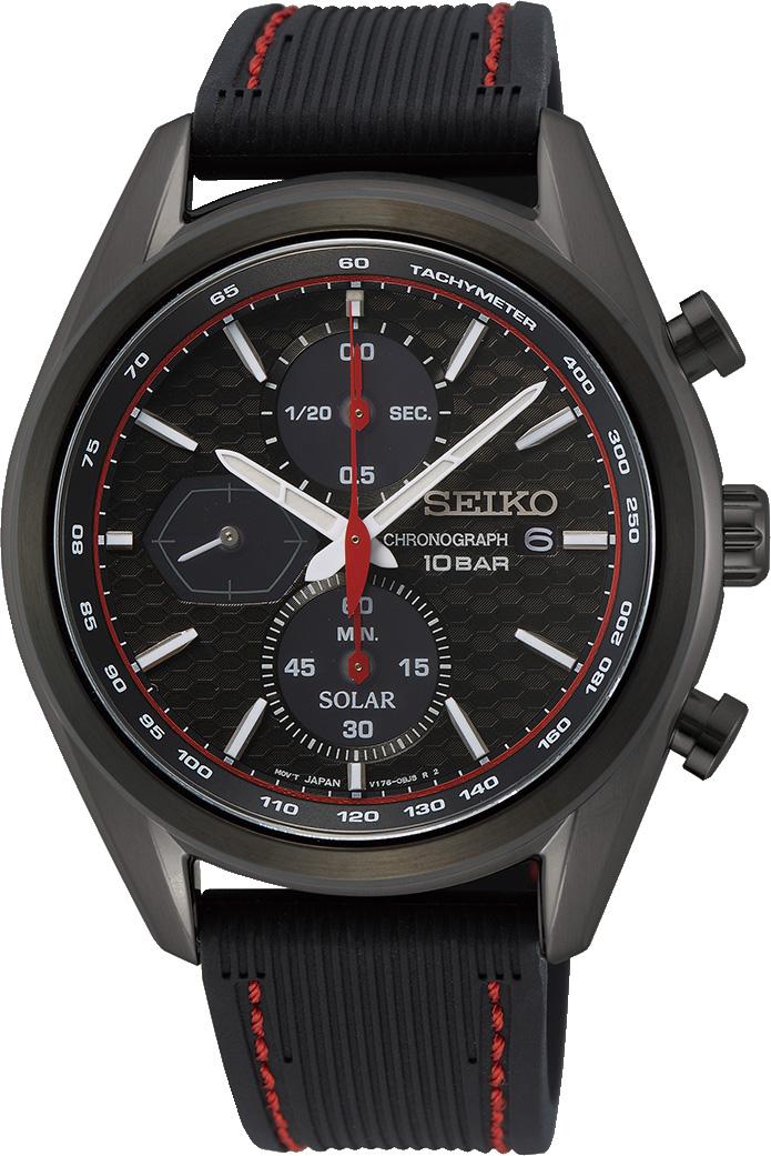 Seiko SSC777P1 Takvimli 42 mm Siyah Silikon Kordon Analog Erkek Kol Saati