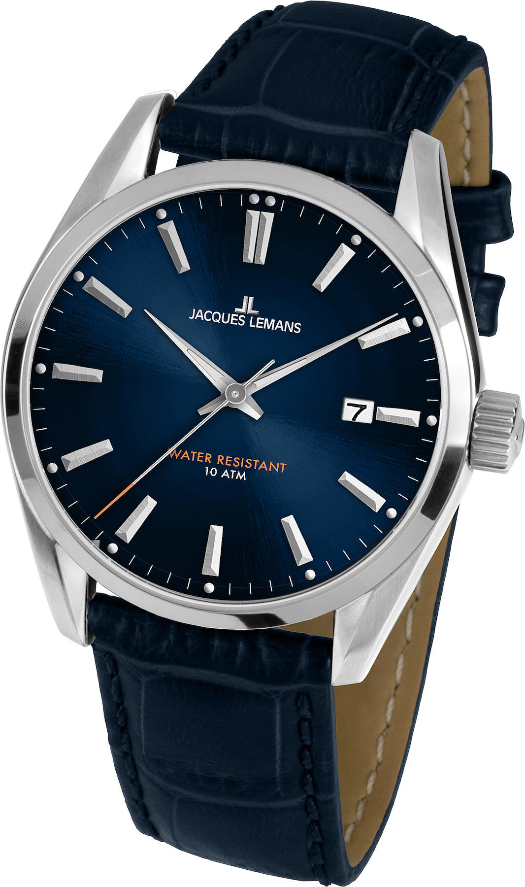 Jacques Lemans DERBY 1-1859C Takvimli 40 mm Lacivert Çelik Kordon Analog Erkek Kol Saati