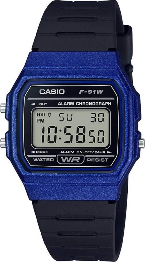Casio F-91WM-2ADF Takvimli 35.2 mm Siyah Silikon Kordon Dijital Erkek Kol Saati