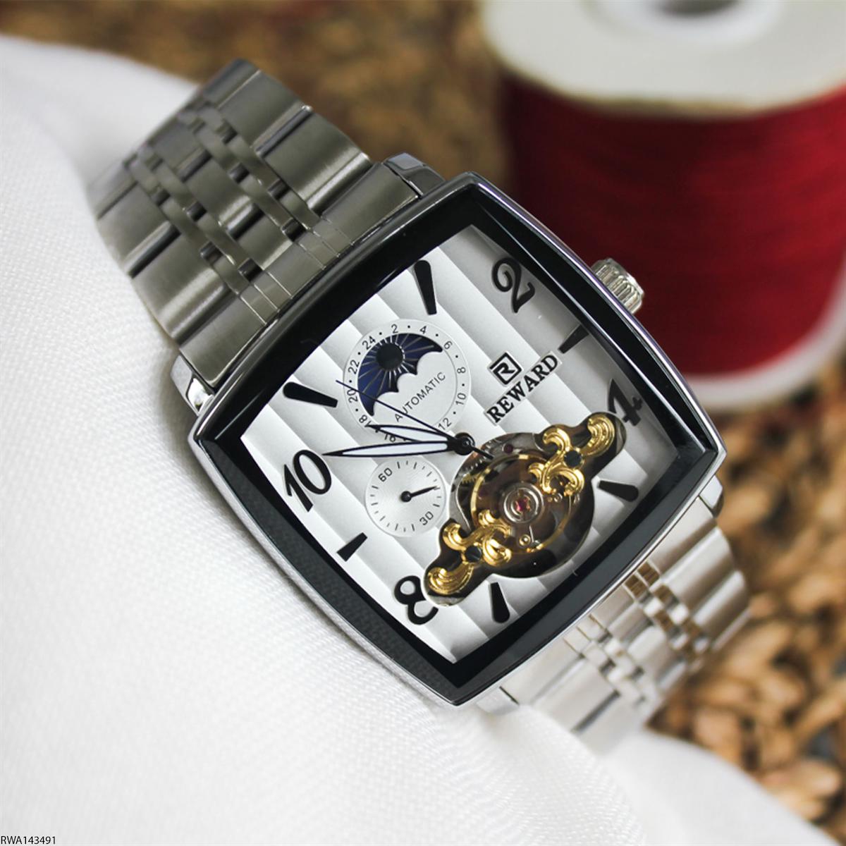 Reward RWA143491 40 mm Çelik Kordon Analog Erkek Kol Saati