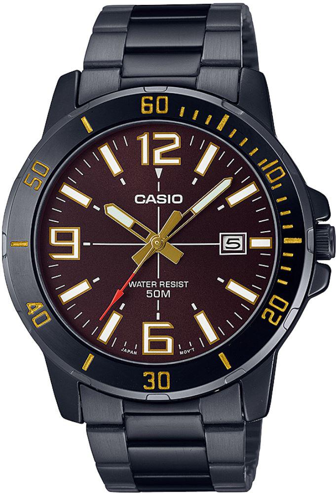 Casio MTP-VD01B-5BVUDF Takvimli 44 mm Siyah Çelik Kordon Analog Erkek Kol Saati