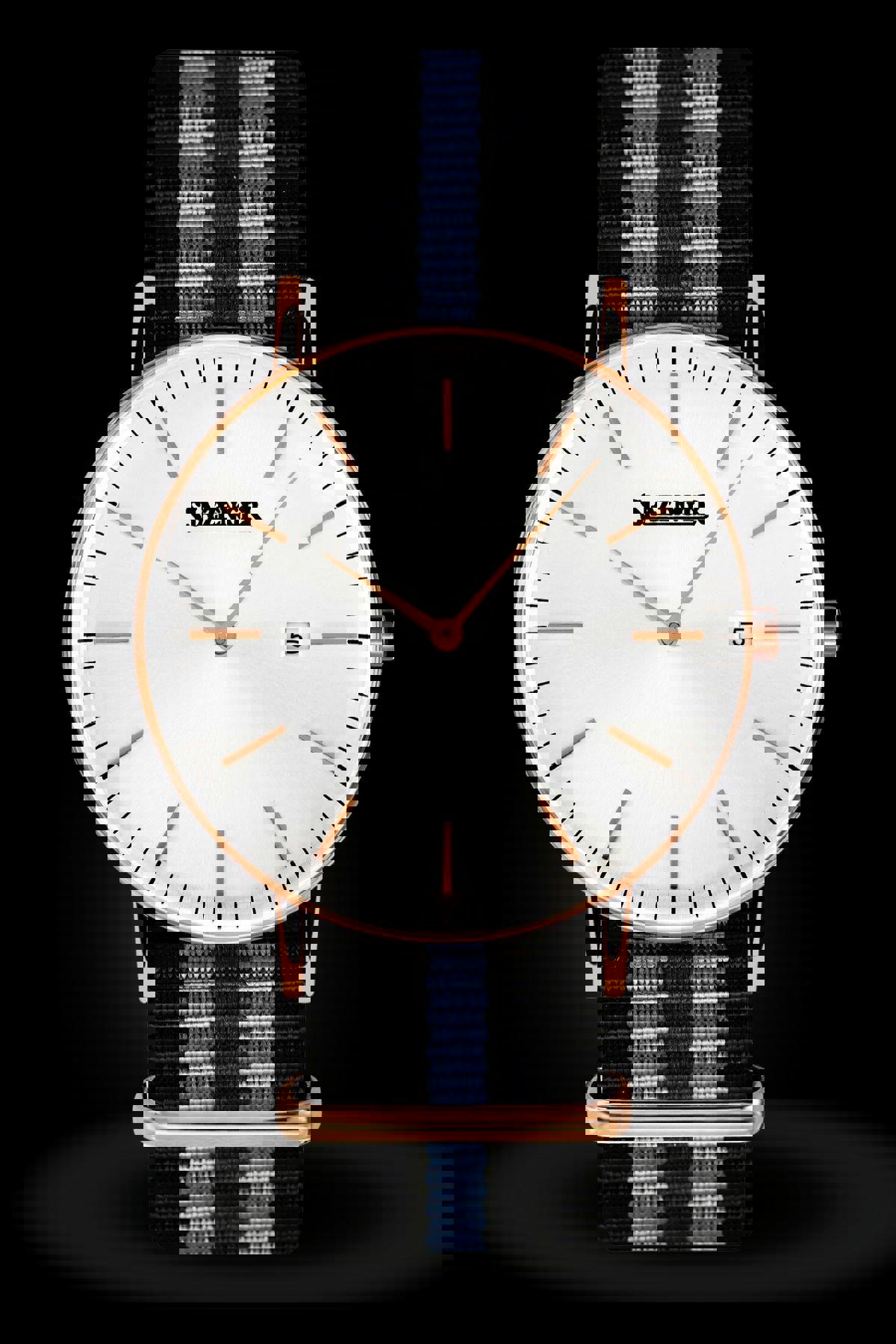 Slazenger SL.09.1981.2.03 Takvimli 40 mm Çok Renkli Kumaş Kordon Analog Erkek Kol Saati
