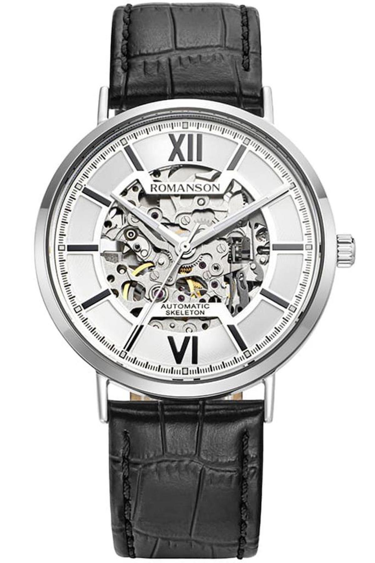 Romanson TL2004OMBWA15U 40 mm Siyah Deri Kordon Analog Erkek Kol Saati