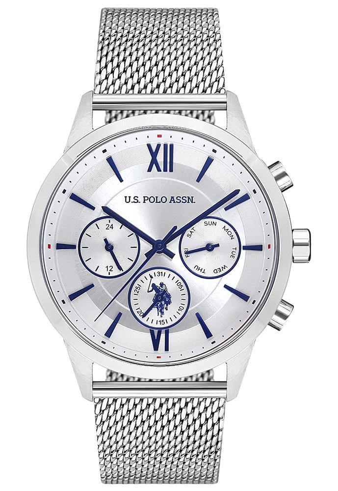 U.S. Polo Assn USPA1018-03 Takvimli 44 mm Çelik Kordon Analog Erkek Kol Saati