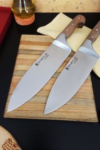 CASTLE KITCHEN Durable Serisi 2'li Mutfak Bıçak Seti Şef Bıçağı Ekmek Sebze Doğrama Bıçağı ( L- Xl )