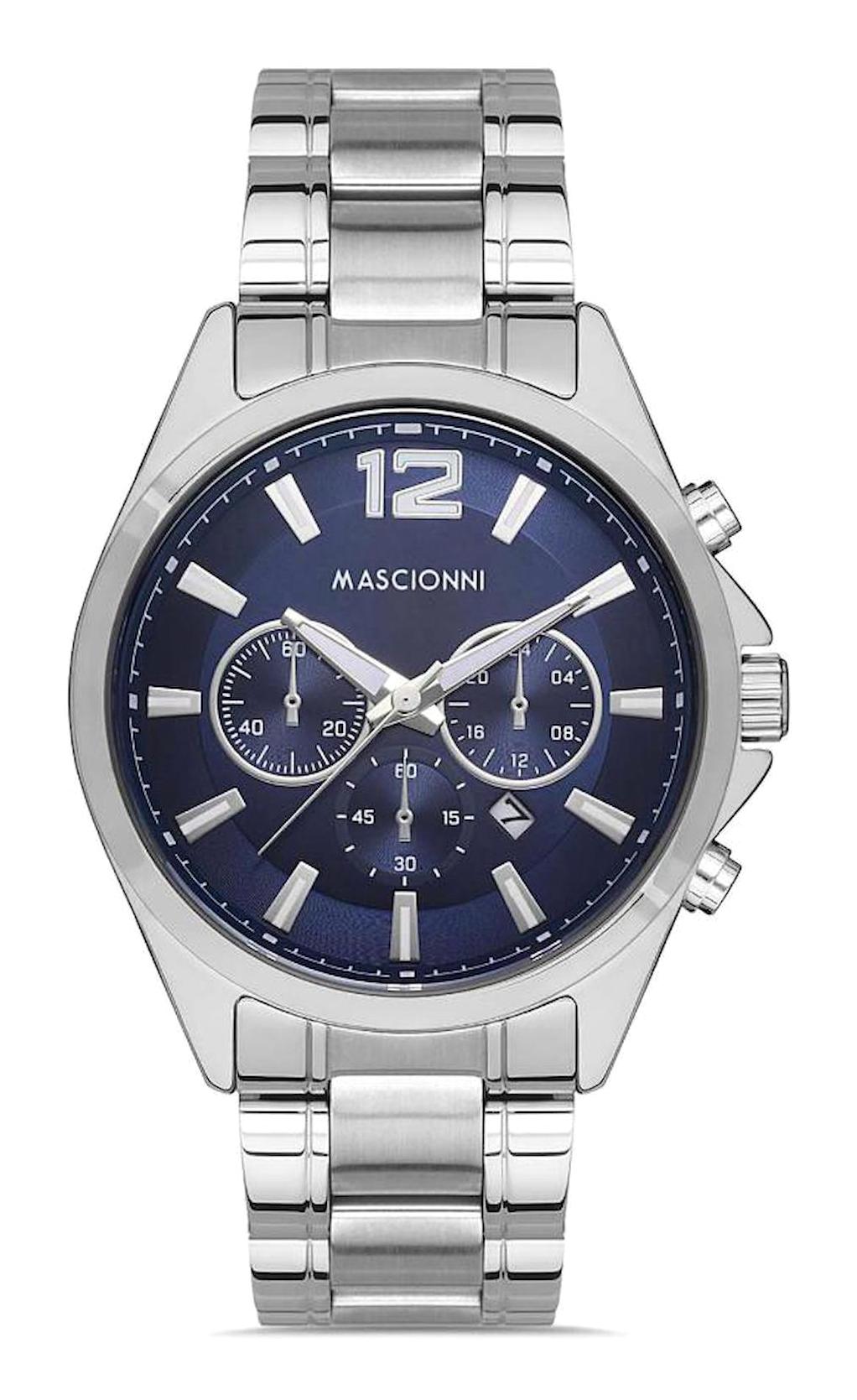 Mascionni M.1.2148.03 Takvimli 45 mm Metal Kordon Analog Erkek Kol Saati
