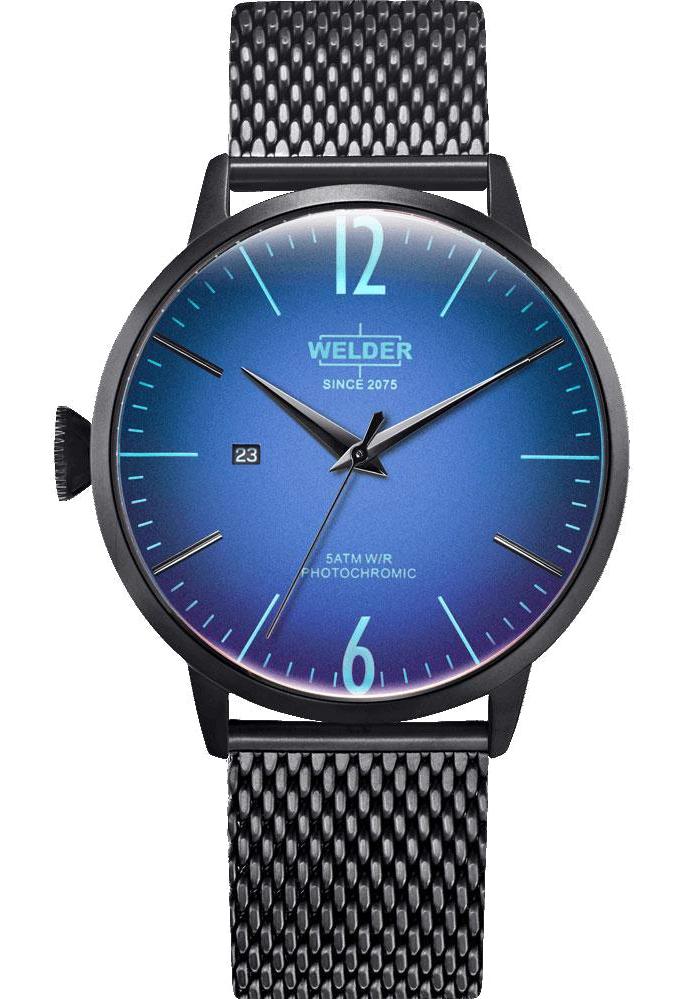 Welder Watch WRC408 Takvimli 45 mm Füme Çelik Kordon Analog Erkek Kol Saati