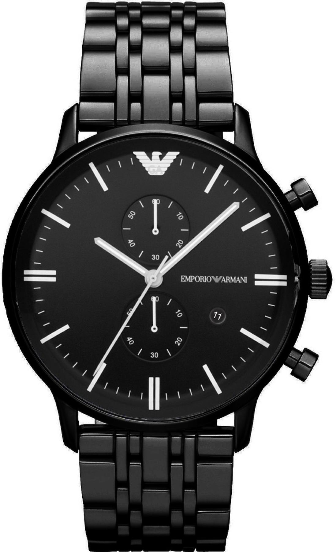 Emporio Armani AR1934 Takvimli 42 mm Siyah Çelik Kordon Analog Kol Saati