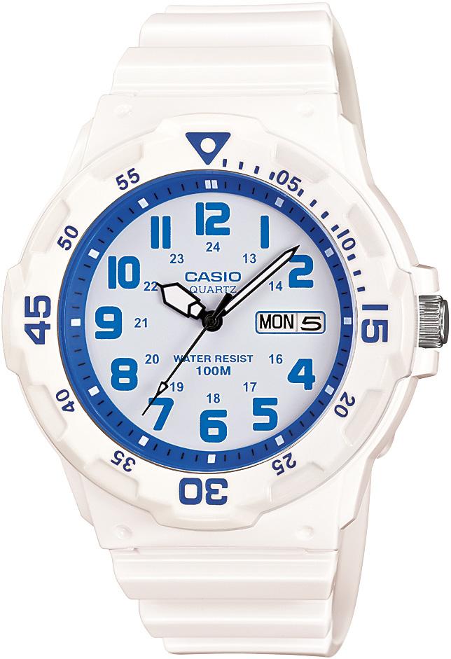 Casio MRW-200HC-7B2 Takvimli 44 mm Beyaz Silikon Kordon Analog Kol Saati