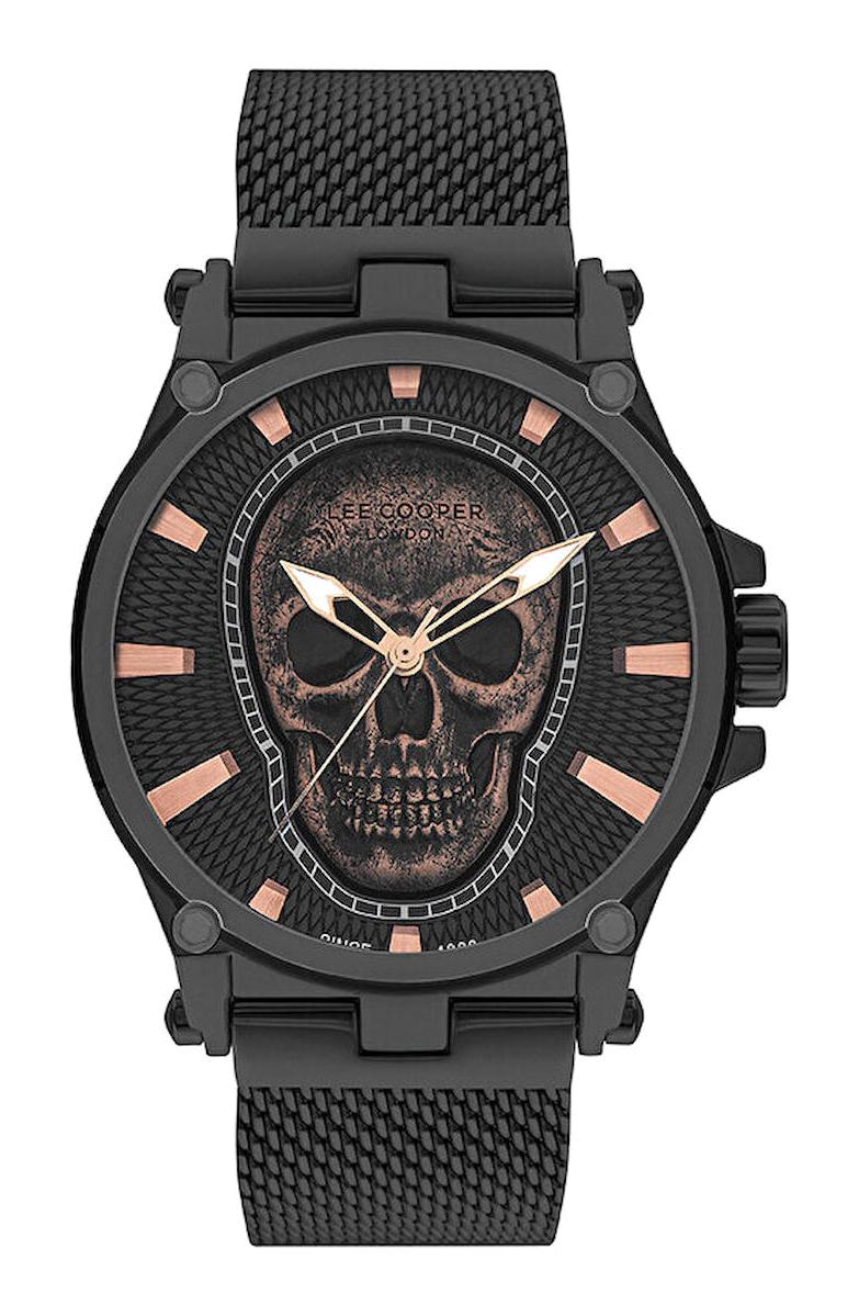 Lee Cooper LC07587.060 44 mm Siyah Çelik Kordon Analog Erkek Kol Saati