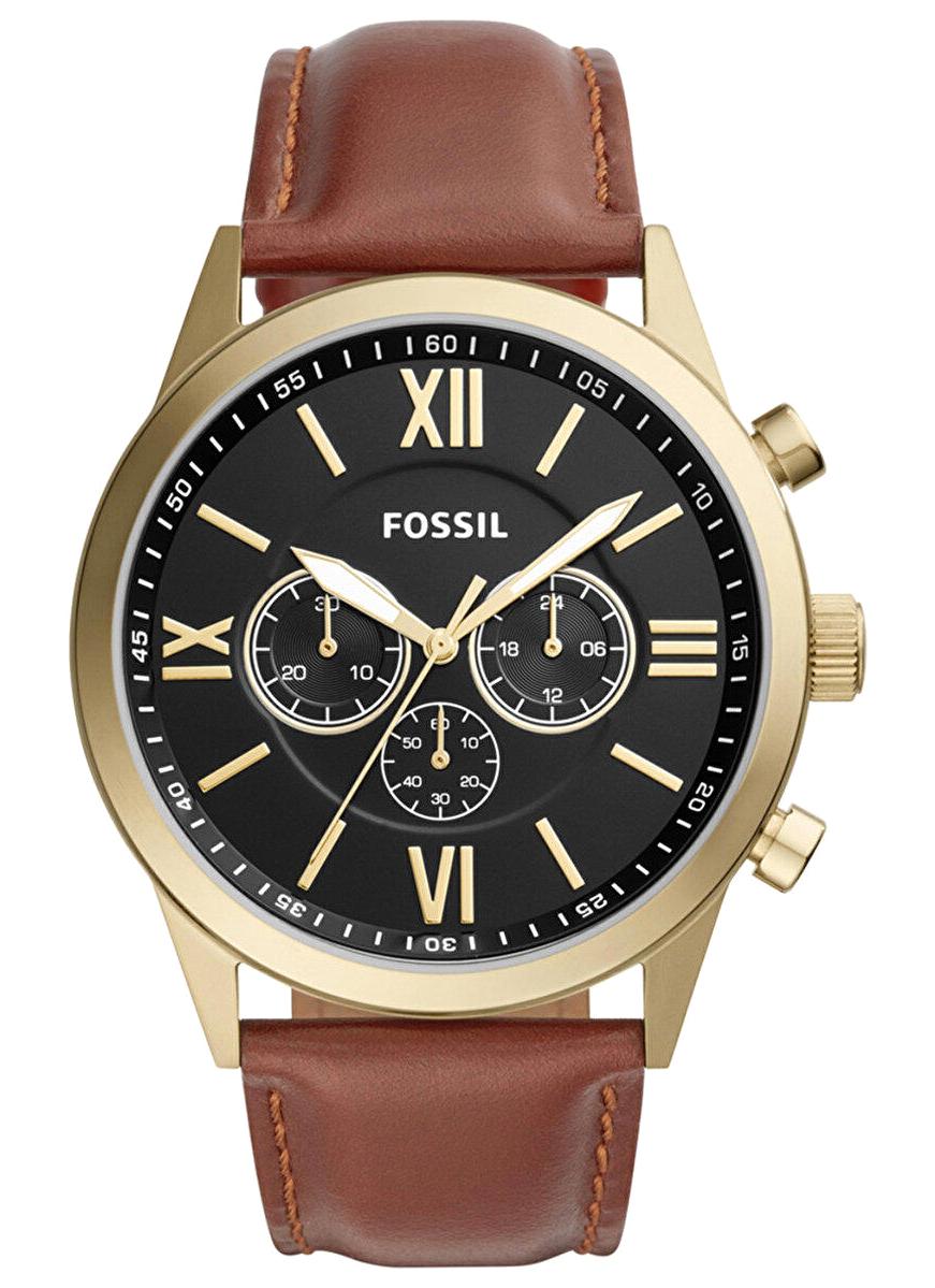 Fossil FBQ2261 Takvimli 45 mm Kahverengi Deri Kordon Analog Erkek Kol Saati