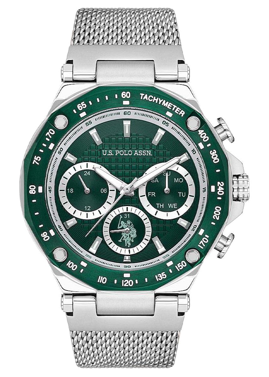 U.S. Polo Assn USPA1076-13 Takvimli 44 mm Çelik Kordon Analog Erkek Kol Saati