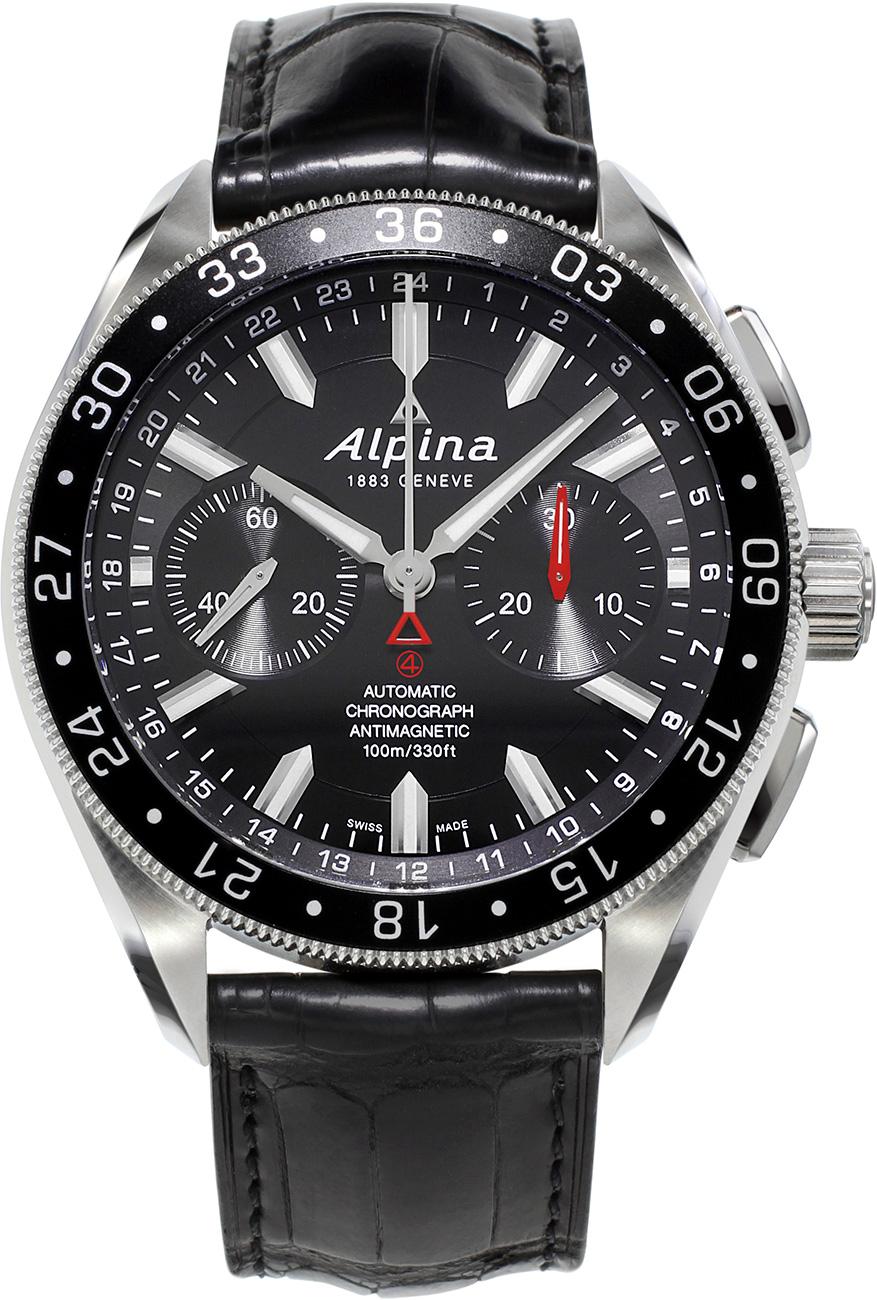 Alpina AL860B5AQ6 Takvimli 44 mm Siyah Deri Kordon Analog Kol Saati