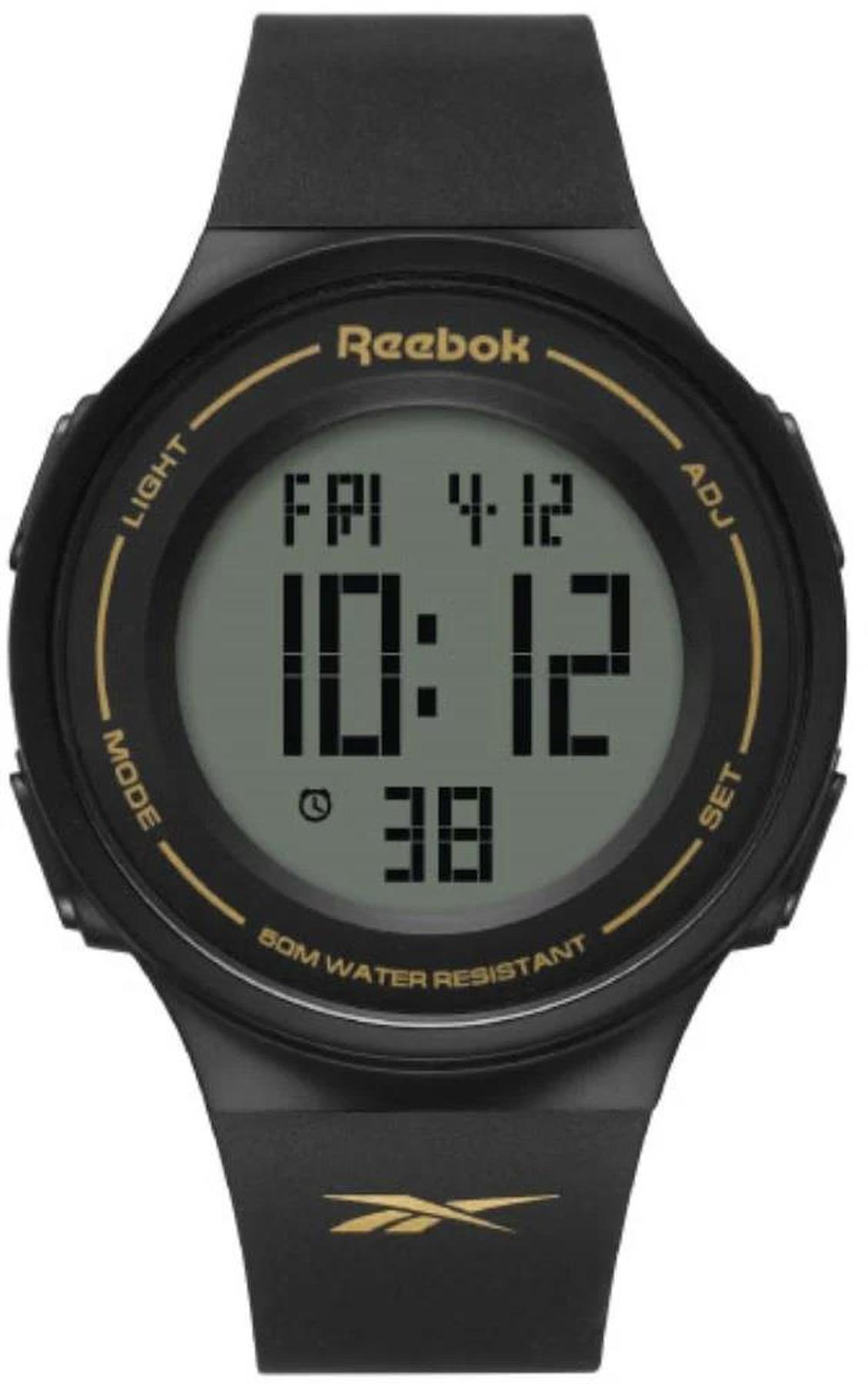 Reebok RV-GEN-U9-PBPB-BY Takvimli 42 mm Siyah Silikon Kordon Dijital Erkek Kol Saati