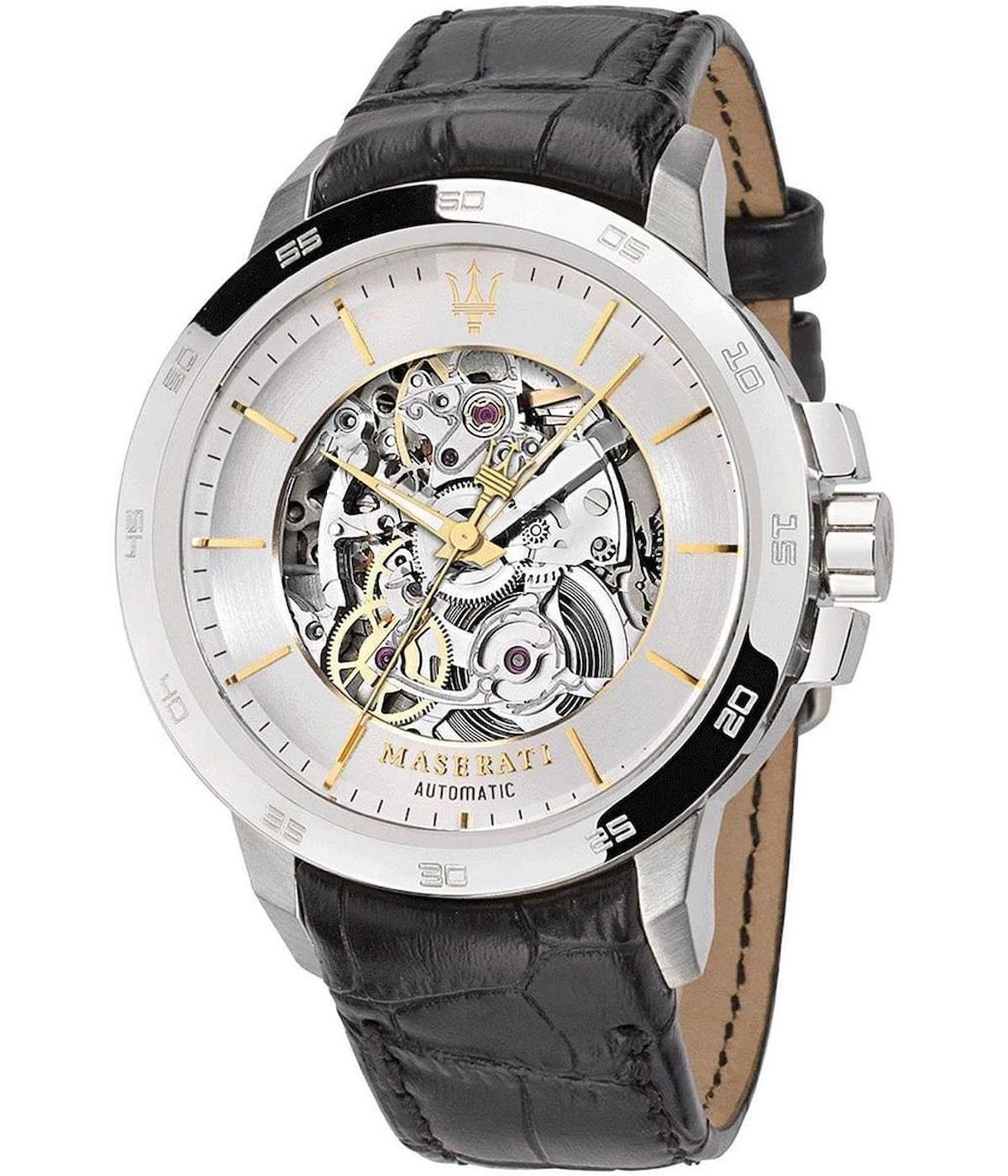 Maserati R8821119002 44 mm Siyah Deri Kordon Analog Erkek Kol Saati